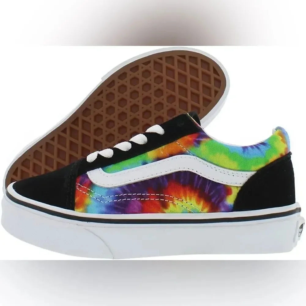 Vans OLD SKOOL SPIRAL TIE DYE SNEAKERS kids Size 1